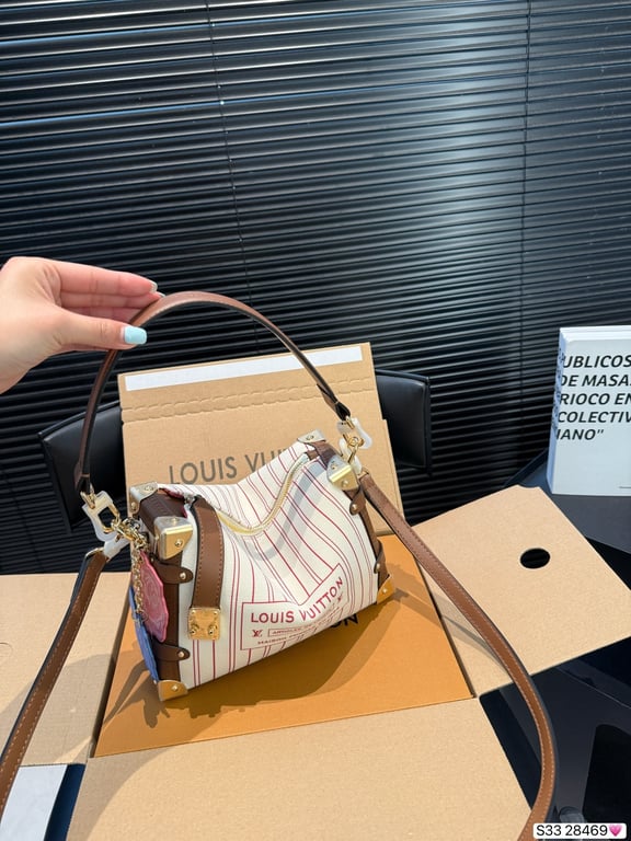 Louis Vuitton Side Trunk (Striped Canvas)