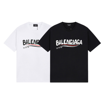 2025🆕 Balenciaga Metallic Tape Logo Print Short-Sleeve T-Shirt