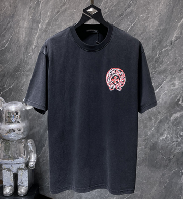 Chrome Hearts Washed Black Horseshoe Tee