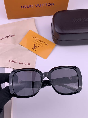LV Acetate Square Sunglasses (Black)