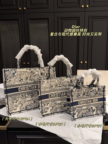 Dior Book Tote (Toile de Jouy / Zoo Print)
