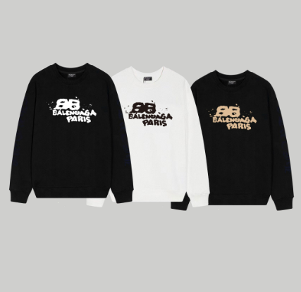Balenciaga graffiti splatter letter print crewneck sweatshirt!