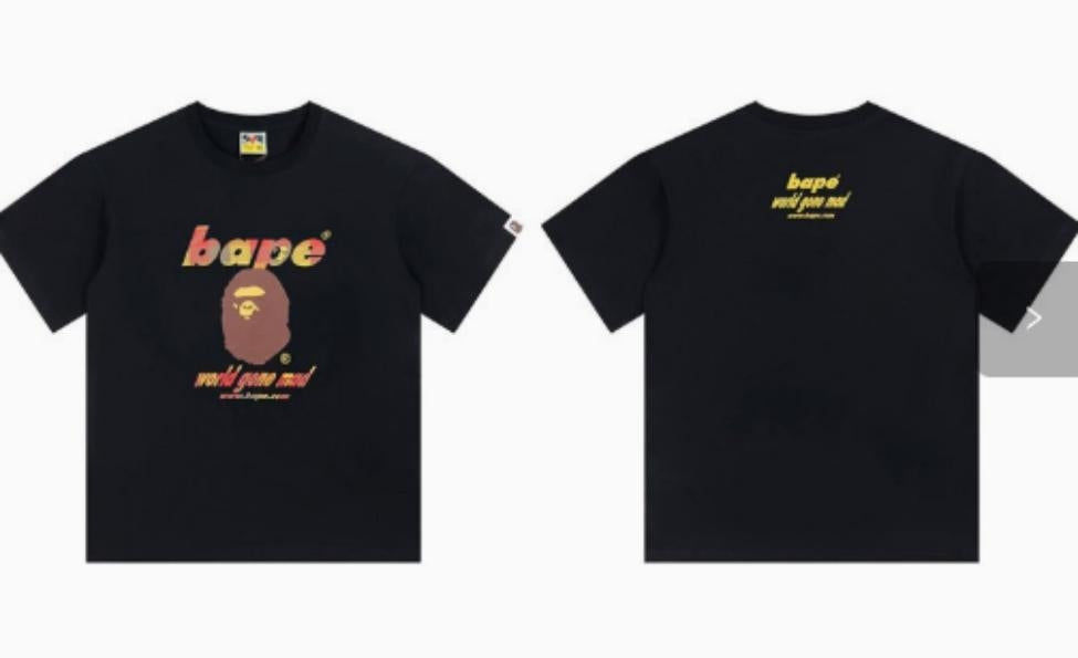 Black BAPE "World Gone Mad" Logo T-Shirt