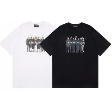 Balenciaga portrait print short-sleeved shirt