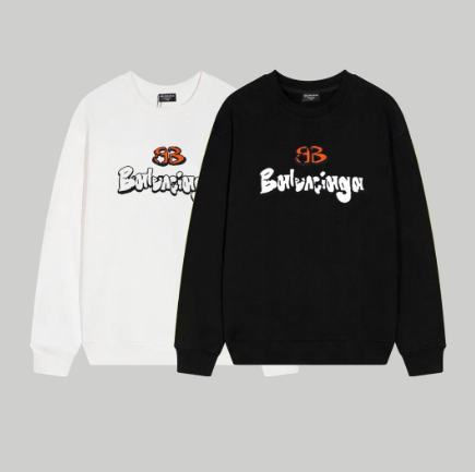 Balenciaga New Cartoon Print Crew Neck Sweatshirt