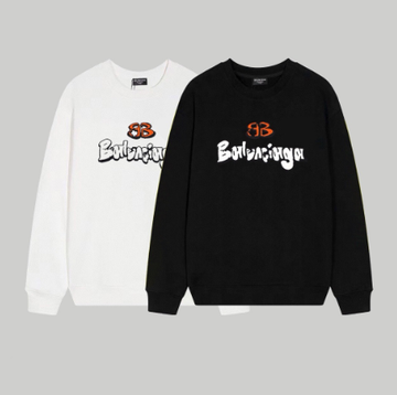 Balenciaga New Cartoon Print Crew Neck Sweatshirt