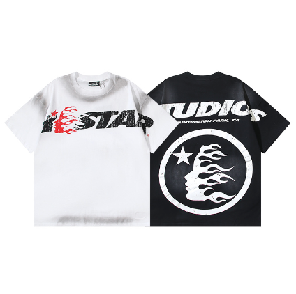 Hellstar Washed Print Short-Sleeve T-Shirt