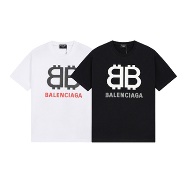 2025🆕 Balenciaga Metallic Tape Logo Print Short-Sleeve T-Shirt
