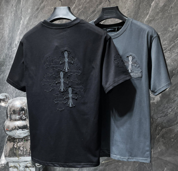 Chrome Hearts Triple Cross Embroidered Tee
