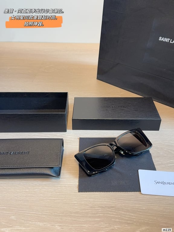 Saint Laurent Black Square Sunglasses