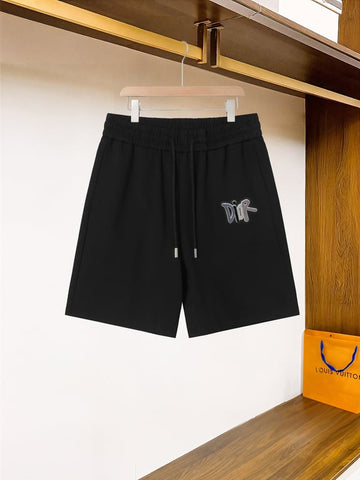 Dior Black Shorts with Graffiti-Style Dior Logo