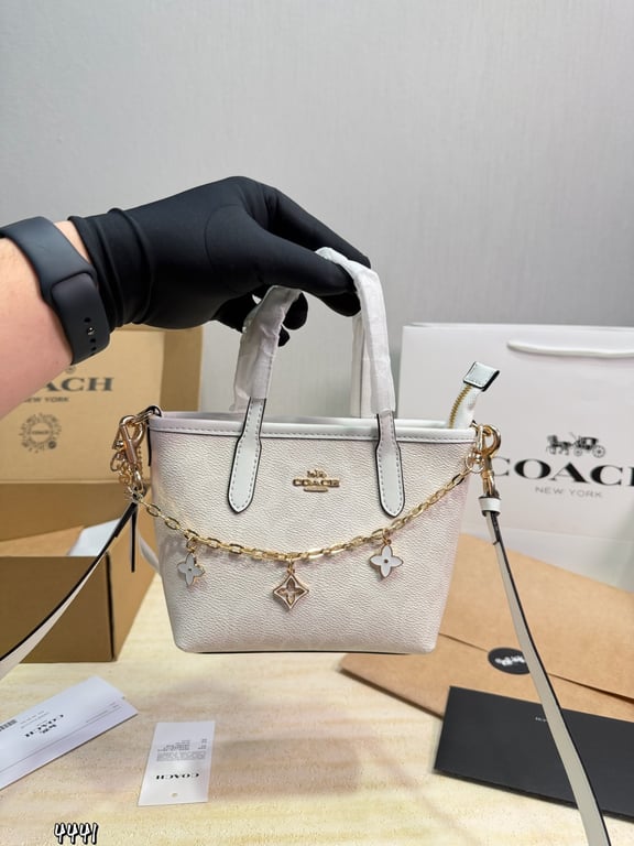 Mini City Tote Bag with Clover Charm