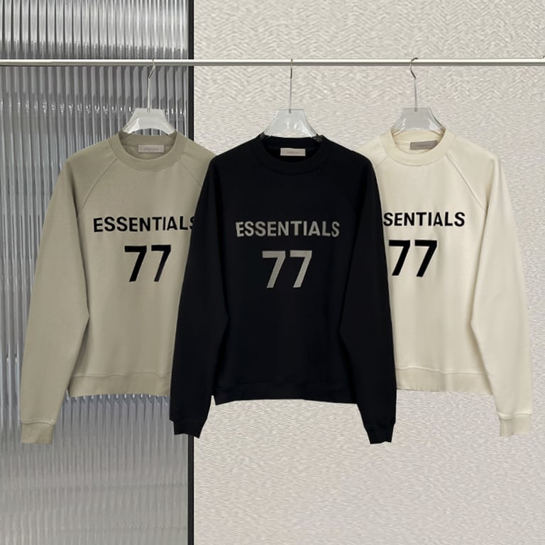Fear of God Essentials "77" Logo Crewneck Sweatshirt