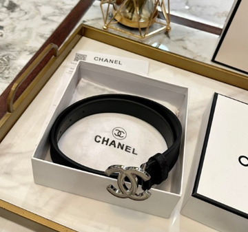 Chanel logo leather strip