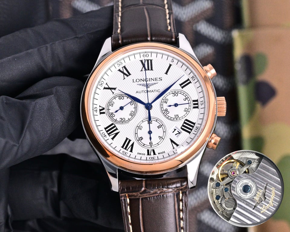 (Three codes in one) Six-hand multi-functional wristwatch