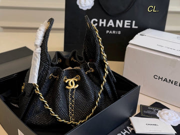 Chanel 25bag straw bucket bag