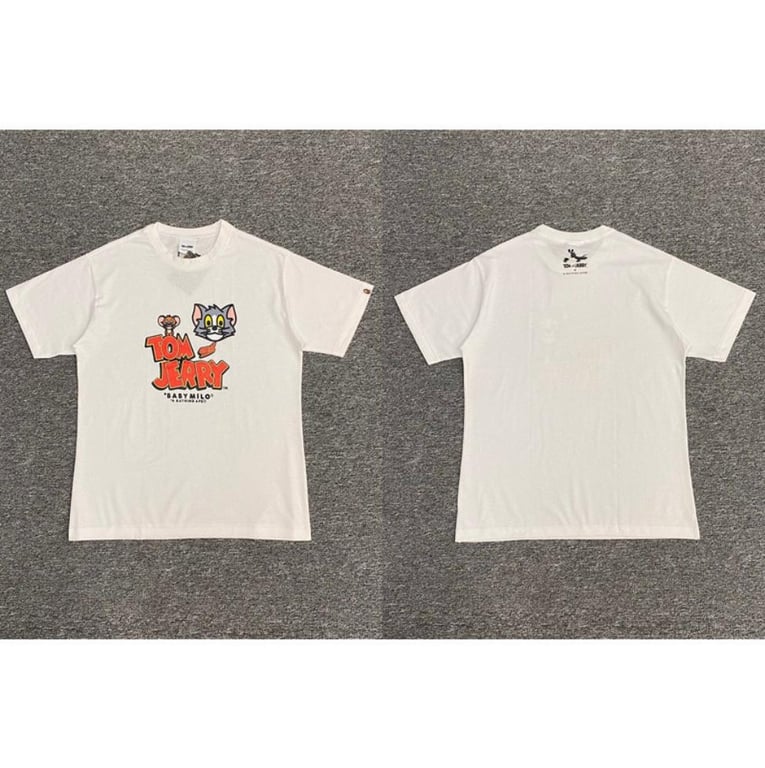 White BAPE x Tom & Jerry Collab T-Shirt