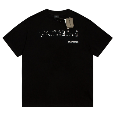Balenciaga Blur Shadow Print Short-Sleeve