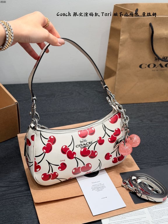 Teri Shoulder Bag with Cherry Print