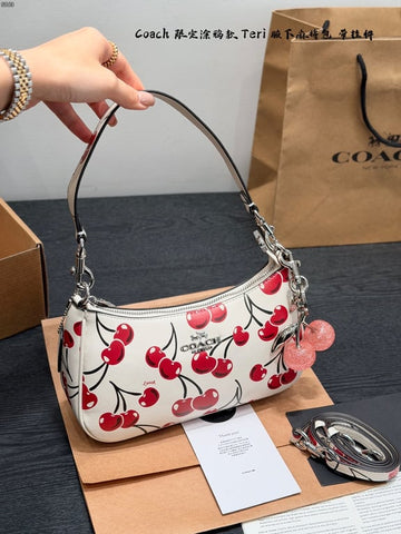 Teri Shoulder Bag with Cherry Print