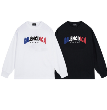 Balenciaga tricolor print long-sleeved shirt