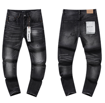 Black Washed Slim Denim Jeans with Knee Distressing