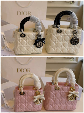 Lady Dior Mini / Medium (Cannage Lambskin)
