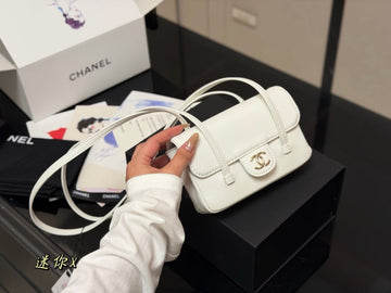 Chanel leather double-cap flap