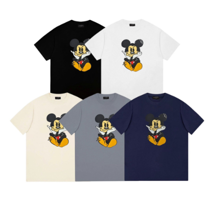 Balenciaga Mickey Mouse head cartoon print short-sleeved shirt