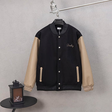 Dior ling Varsity Jacket (Black & Beige)