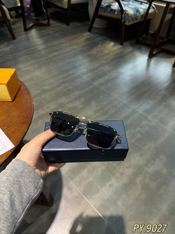 LV Gold-Tone Navigator Sunglasses