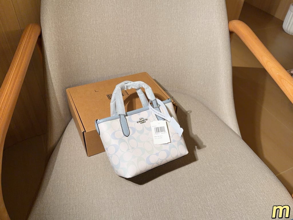 Coach Mini City Tote Bag in Pastel Signature Canvas