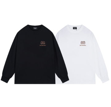 Balenciaga long-sleeved shirt with distressed graffiti logo print.