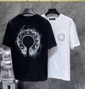 Chrome Hearts Flame Effect Horseshoe Tee
