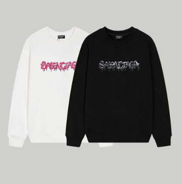 Balenciaga Ice Cream Fluid Letter Print Crew Neck Sweatshirt