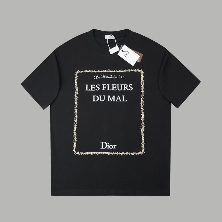Dior "LES FLEURS DU MAL" Embroidered T-Shirt