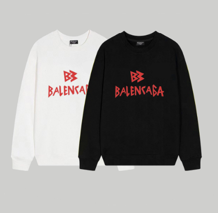Balenciaga red letter print crewneck sweatshirt