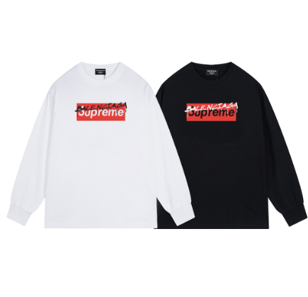 Balenciaga x Supreme printed long-sleeved shirt!