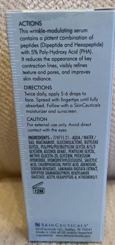 NEW Skinceuticals P-Tiox Wrinkle Modulating Peptide Serum FullSize 1 Oz Fit And Glow